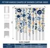 Aquarell Rose Blumig Blatt Duschvorhang, Blume Botanisch Blätter Modern Ästhetisch Kunst Badezimmer Dekor, Polyester Stoff Bad