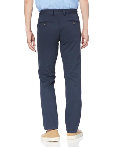 [Amazon Essentials] Chino Pants, No Pleats, Non-Stretch, Slim Fit, Men's, Navy, W32 / L30
