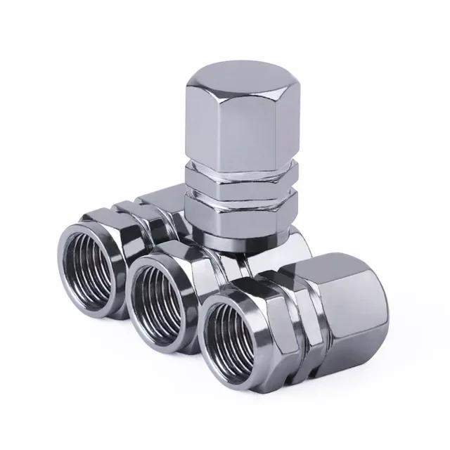 4Pcs Aluminum Tire Valve Stem Caps - Dustproof Waterproof Covers for Cars, Motorcycles & Trucks Wheel Hub Valve Core Protectors