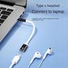 Type C To 3.5mm Headphone Car Stereo Cord Typec Female Flat Head Earphone Type-C Converter Earphone Adapter Earphone Audio