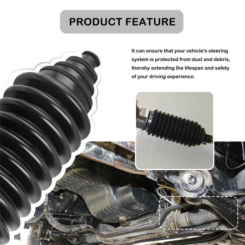 A76T-Car Universal Steering Rack And Pinion Boot Steering Rack Boot Tool Kit, Dustproof Silicone Inner Tie Rod Boot Set