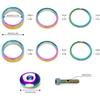 1 1/8 Inch Headset Spacer with Stem Top Cap Bolt Kit Rainbow 28.6mm Fork Tube Washer Cover