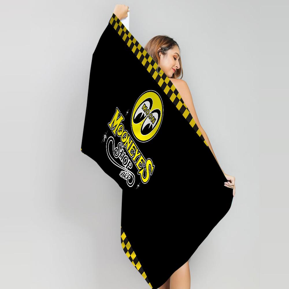 Mooneyes Bath Towel Microfiber Soft Water Absorbing Breathable For Girl Kids Decorative Cartoon Beach Towel