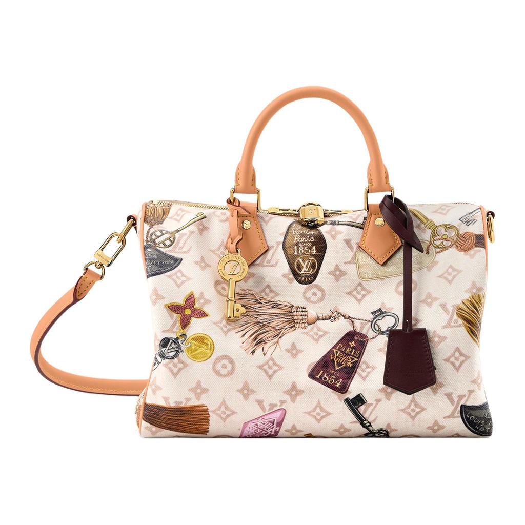 Louis Vuitton Coated Canvas One Shoulder Handbag Women's Beige M29377