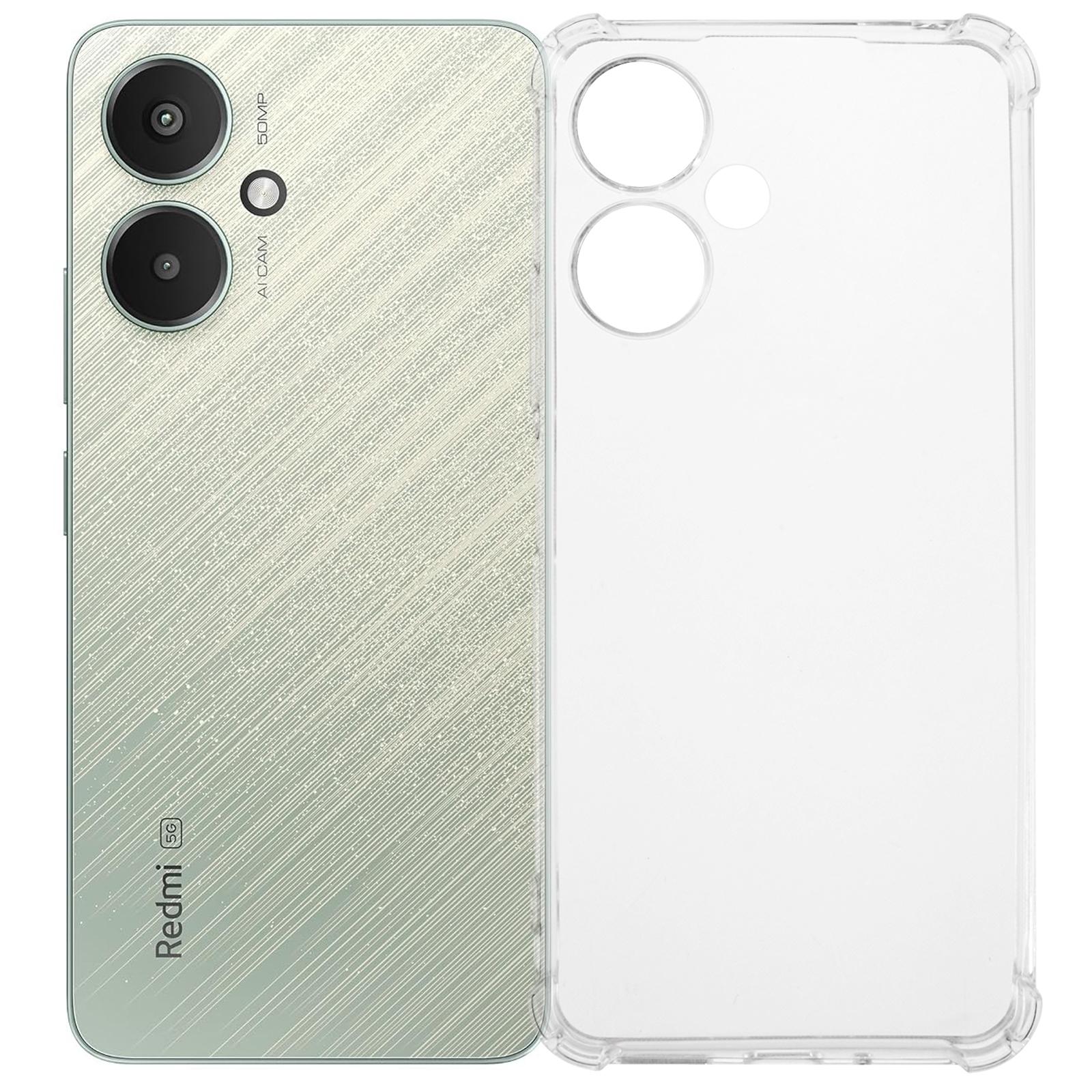 

For Xiaomi Redmi 13C 5G/Poco M6 5G Clear Case Enhanced Four Corner TPU Phone Cover A