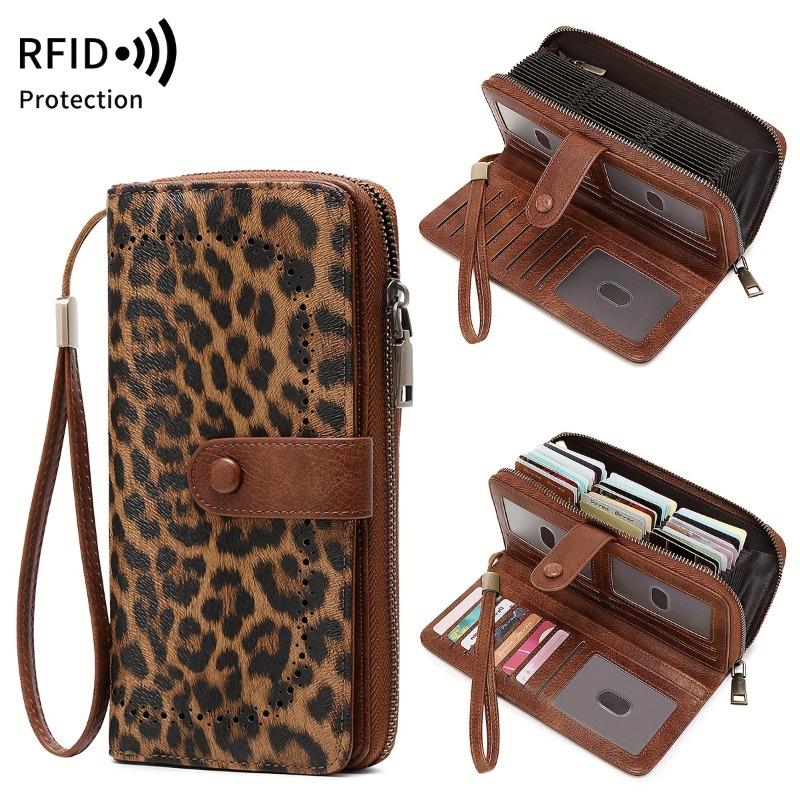 

2026 New RFID Blocking Women s Wallet – Vintage Hollow Organizer Card Holder Large PU Leather Long Purse for Ladies