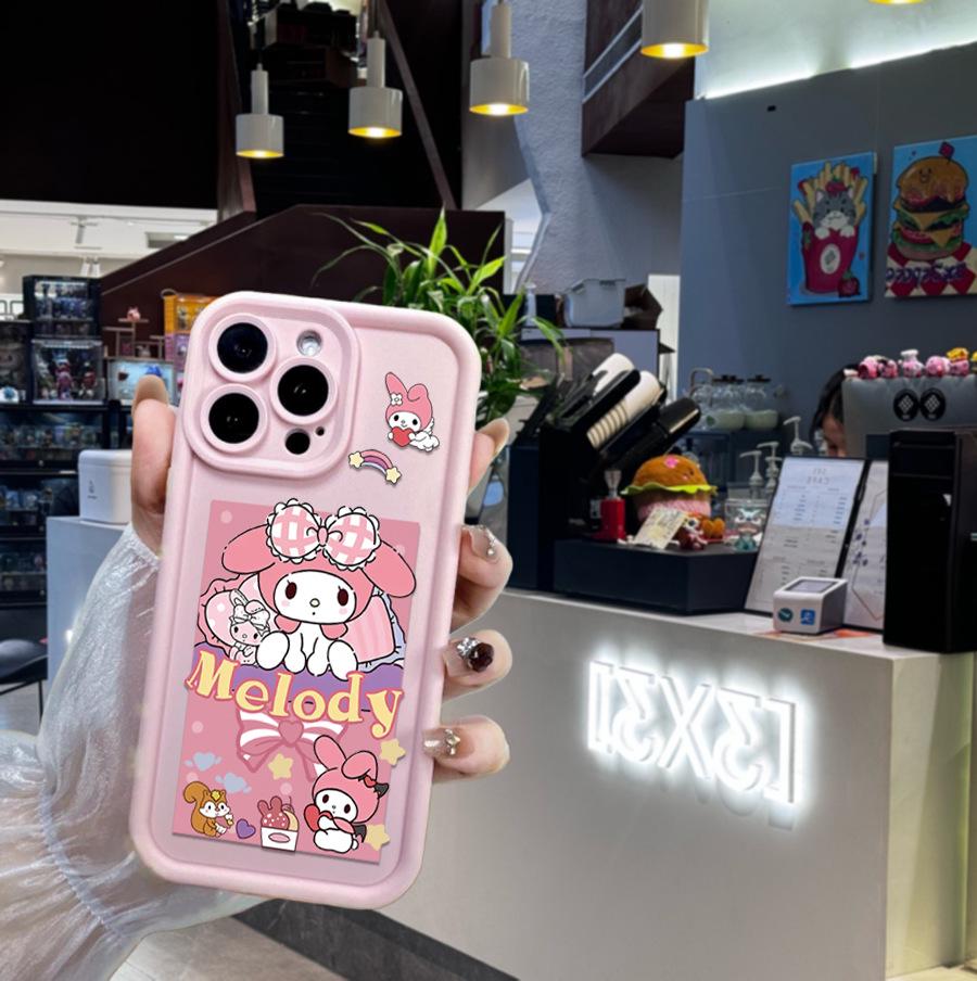 Sanrio TK Sandpaper Cute Pink Phone Case for Apple 13 iPhone 15 Pro Max