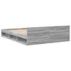 Grey Sonoma Bed Frame with Drawers 160 x 200 cm Engineered Wood