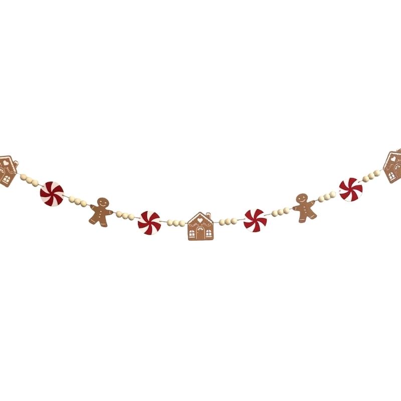 User Friendly Christmas Felt Banners Hanging Ornament for Fireplaces Window Party Decorating Reusable Holiday Hanging