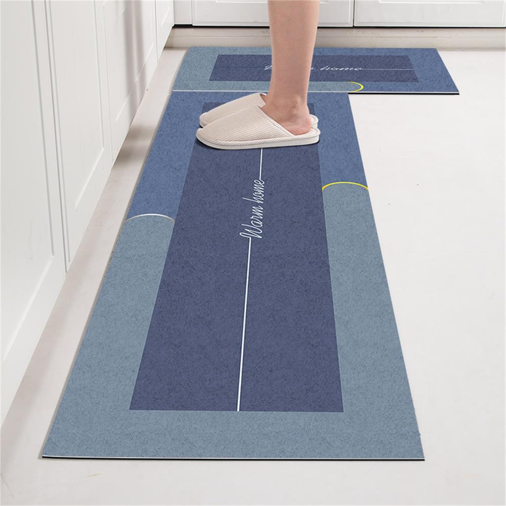 

Blue Love Home Love Food Kitchen Mat Non Slip Washable Rug Set Anti Fatigue Floor Mats for Home Decor 60x90(23x35in)