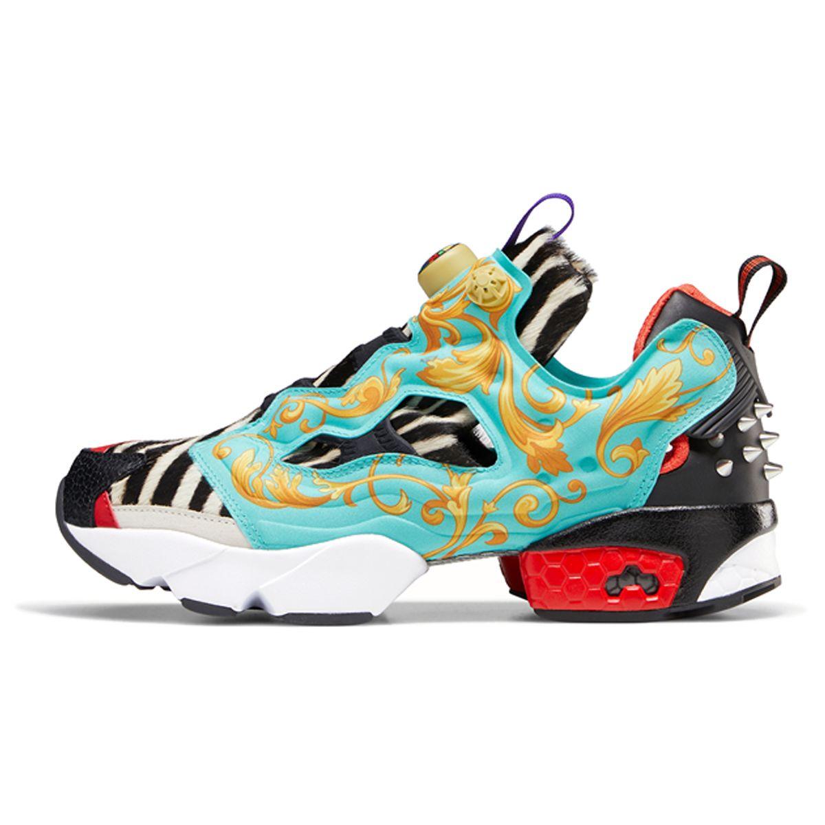 

Кроссовки унисекс Reebok Illuminations Minions x Instapump Fury Vicious 6, разноцветные, черно-белые, FY9092