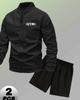 Unisex Baseball Jacket & Shorts Set, Versatile & Simple, Essential for Daily Casual Use