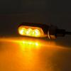 3SMD LED 12V 3000K 1200LM Tail Lamps Yellow Lights M10 Screw Motorcycle Turn Signal Lights Flashing Universal Mini Blinker