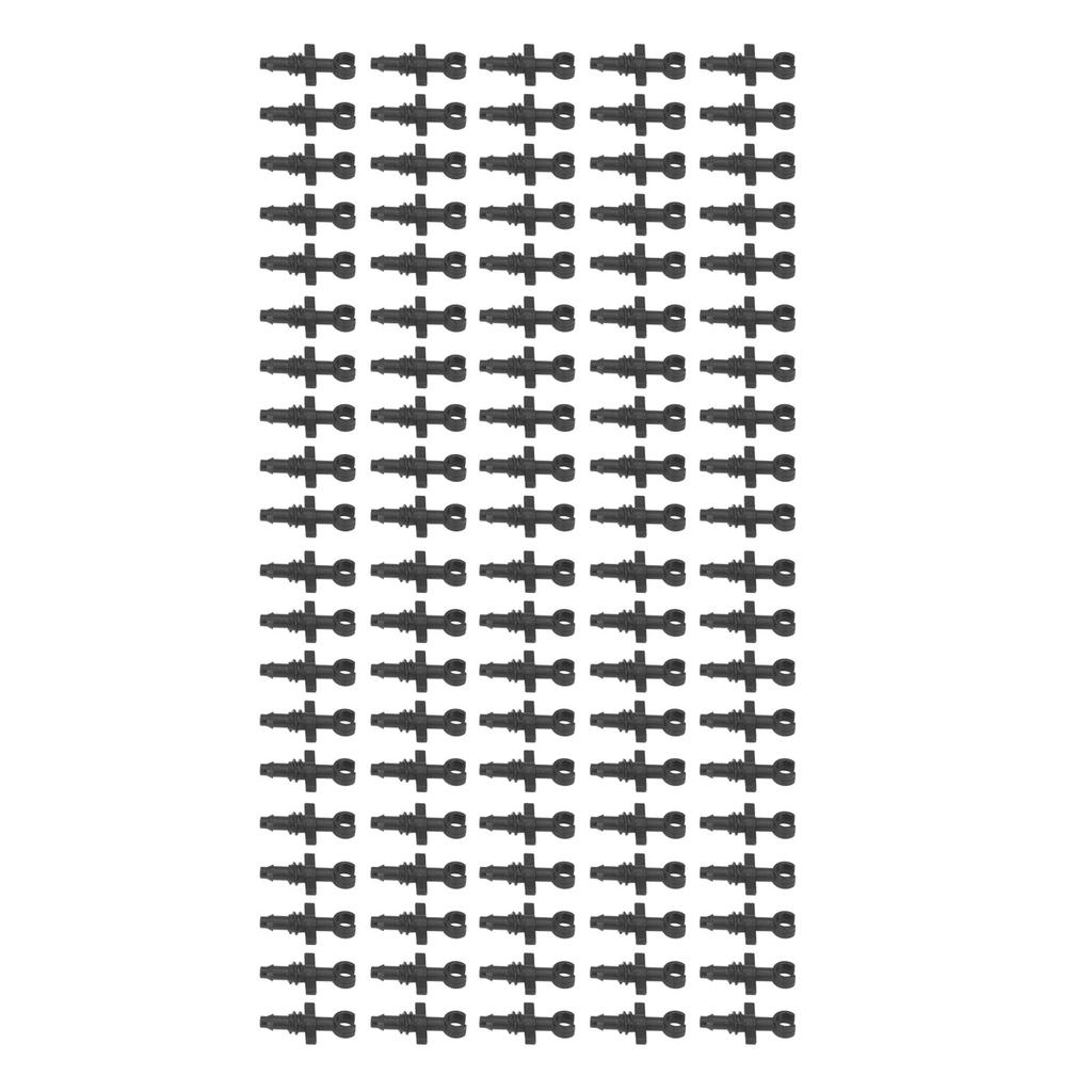 100 Stück 4/7mm Schlauch Mikro Widerhaken Endstopfen Bewässerungs-Anschlusssatz für Gärten Landschaftsbau Rasen