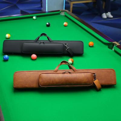 Billiards Pool Cue Case Wear Resistant Portable Organizer 1/2 Snooker Pool Cue Bag with External Pocket Container Pool Cue Pouch