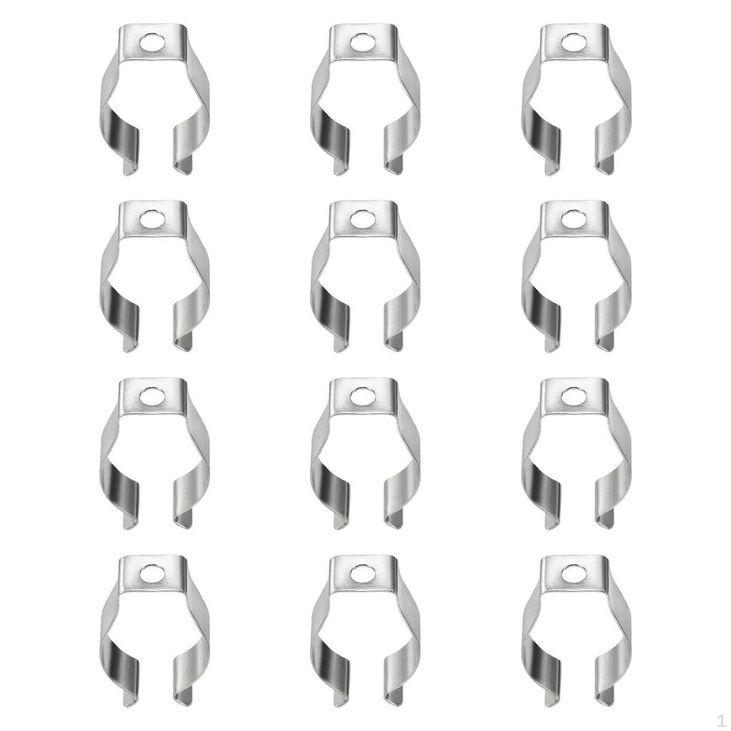 12 Pieces T8 Clips Holder Bracket for Led Tube, Sturdy Pipe Clamps Mounting Accessories Home