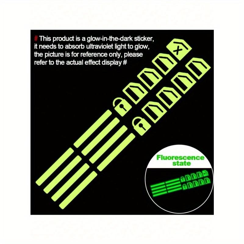 1 Satz Auto Fensterknopf Leuchtende Aufkleber Auto Fluoreszierende Autoaufkleber Selbstklebende Nachtsichtbarkeitsaufkleber Auto Fenster Türschalter Fluoreszierend