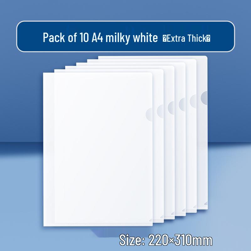 Customizable A4/A5 L-Shaped Transparent Folder with PP Two-Page Insert Cover