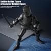 Knight Action Figures Paladin 13 Jointed Movable Shapeshift Robot 3D Printed Mannequin Character Assembl Toys Kids Gifts