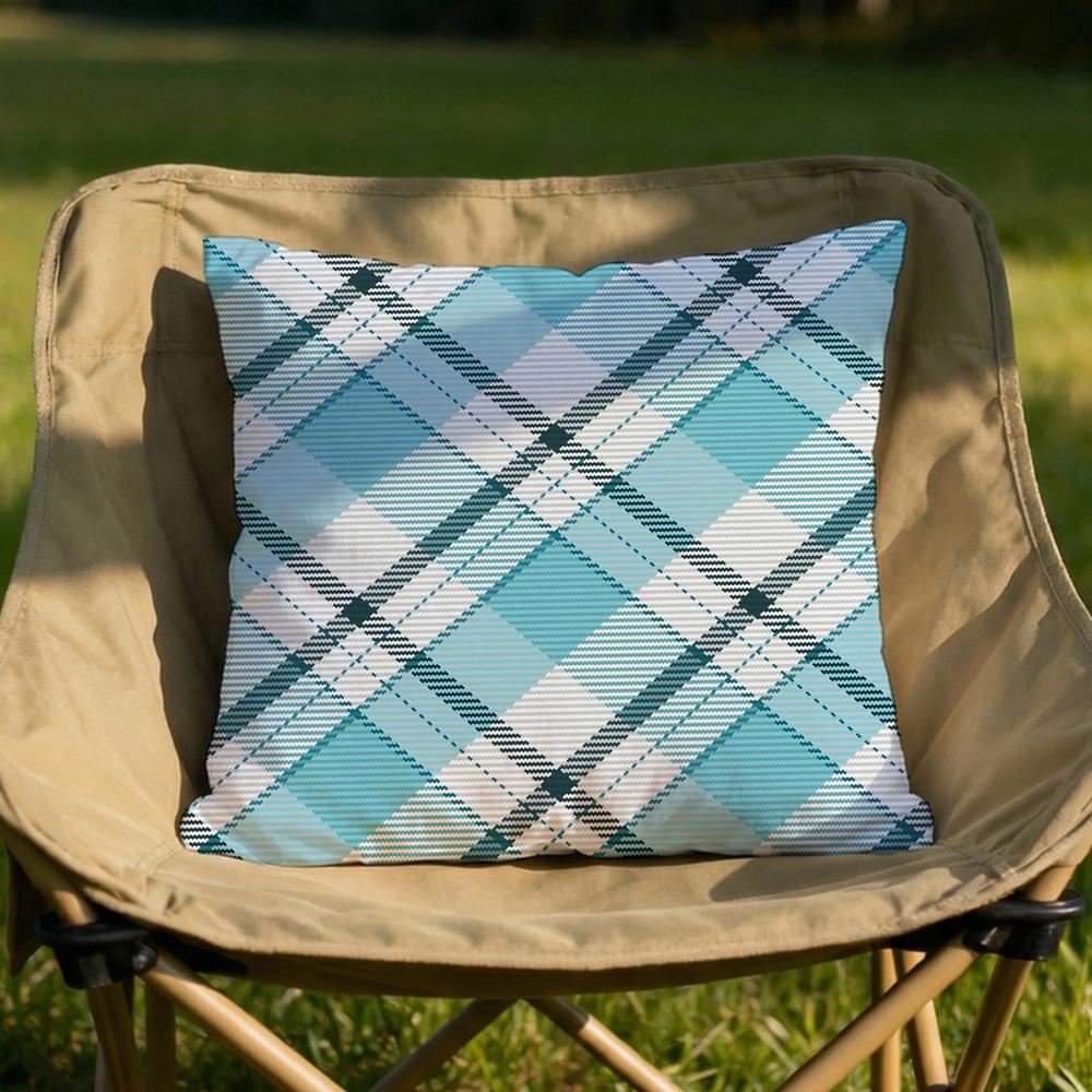 Classic Plaid Pattern Cushion Cover Soft Reversible  Durable Pillow Cover  MultiScene Use for Home  Car Daily Comfort