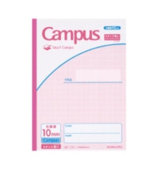 

Kokuyo Campus Notebook 10mm Light Set of 10 [Smart Campus] (Application-Specific), Grid, Pink, No-GS30S10LP,