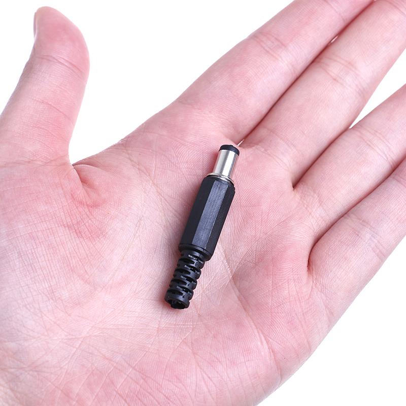 5Pcs 5.5X2.1Mm Male Dc In-Line Plug Socket Jack Connector Adapter
