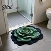 High Simulation Texture Blooming 3D Mat Soft Shaped Floor Carpet Flower Gradient Petal Multi-colored Stamen