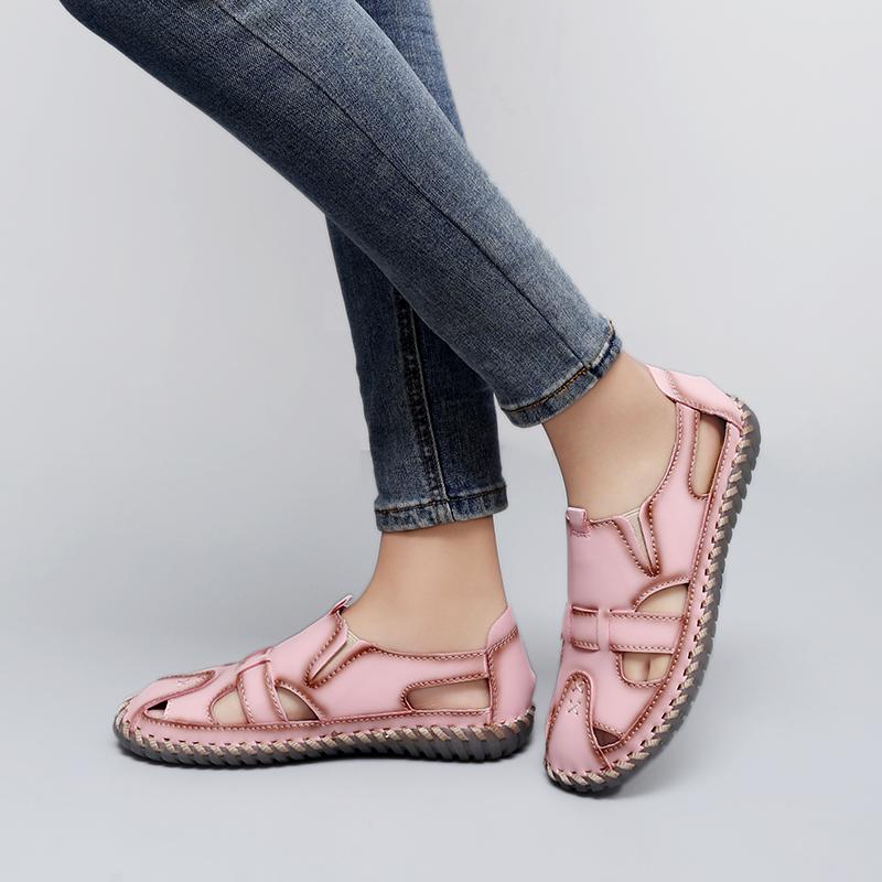 Women's Leather Sandals Casual Shoes Summer Beach Sandals