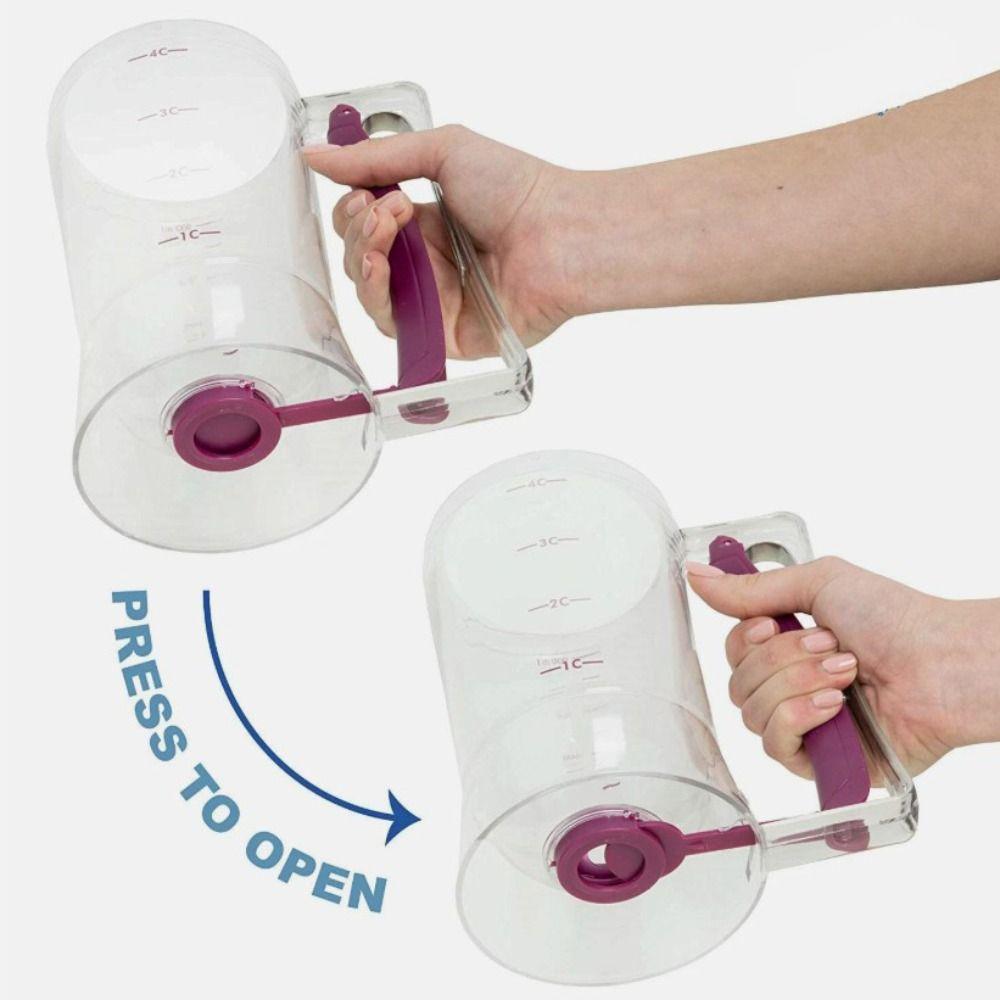 Scaled Pancake Batter Dispenser Plastic Batter Funnel BPA Free Crepes Batter Separator  Waffle