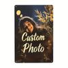 Customizable Retro Metal Plaque 8x12 Inch Personalized Photo Text Weatherproof Indoor Outdoor Wall Decor