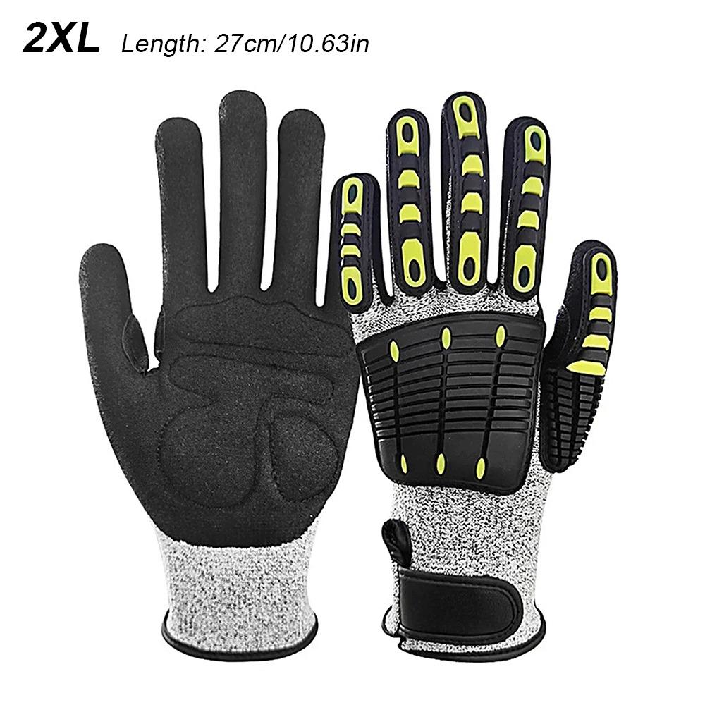 1Pair Anti-vibration Protection Anti-collision Gloves Anti-smashing Safety Gloves Working Gloves 2XL