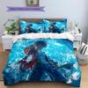 Cartoon Pattern Bedding Quilt Set Quilt Cover Pillowcase Home Decoration Birthday Gift (1 * Duvet Cover + 2 * Pillowcase, Without Core)
