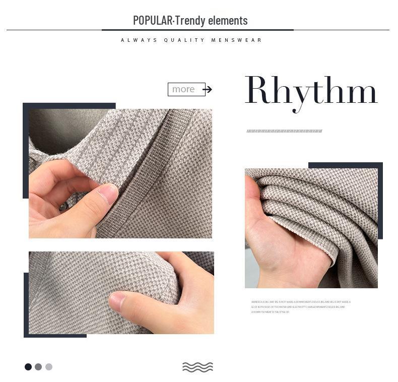 Woodpecker Herrstickad Tröja med Fleecefoder 2025 - Tjock, Varm, Tvådelad Vinterstil