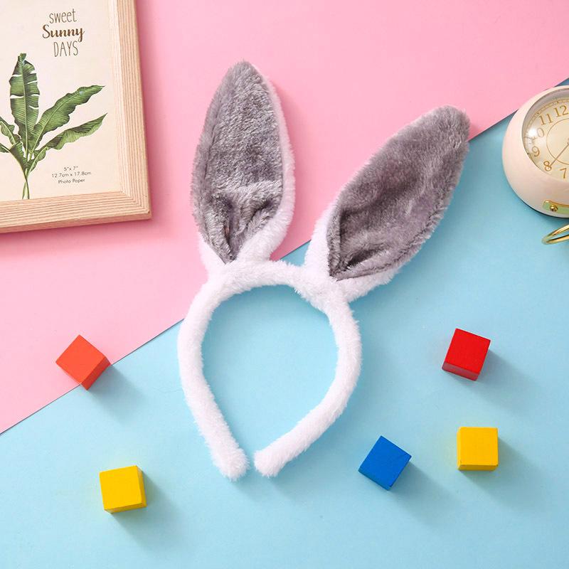 1PC Plush Sequin Rabbit Ear Headband Cross-border  Children's Holiday Party Halloween Dressing Headwear.