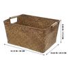 Lightweight Seagrass Woven Basket with Handle Portable Desktop Storage Box for Office Home Study Room Rustic Sundry Organizer
