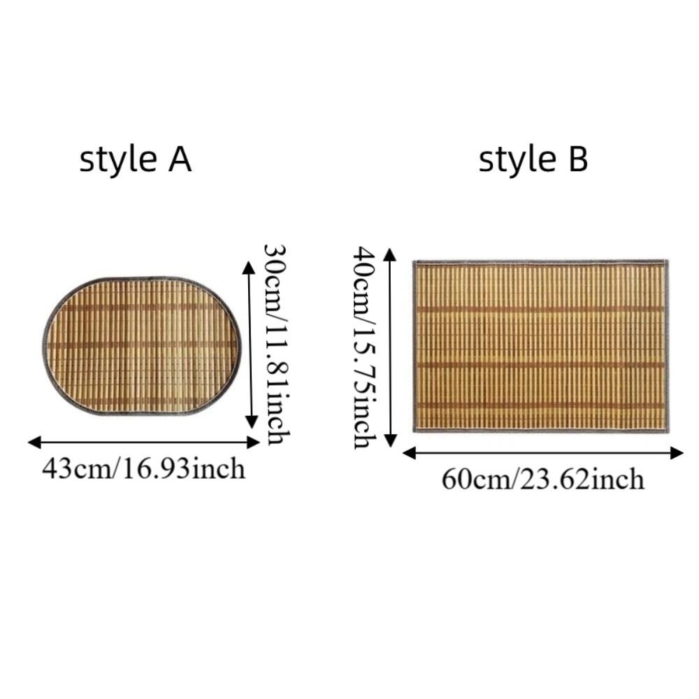 Anti-Slip Woven Oval Placemat Natural Table Mat Lightweight Dining Pad Dining Decor
