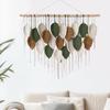 Macrame Wall Hanging Boho Leaves Tapestry, Chic, Ornament Woven Tapestry for Nursery