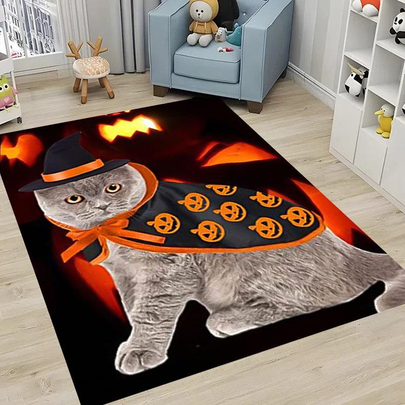 3D Printing Cat Large Area Carpets for Home Living Room  Children's Bedroom Sofa Doormat Kitchen Floor Rugs Anti-slip Decor Gift