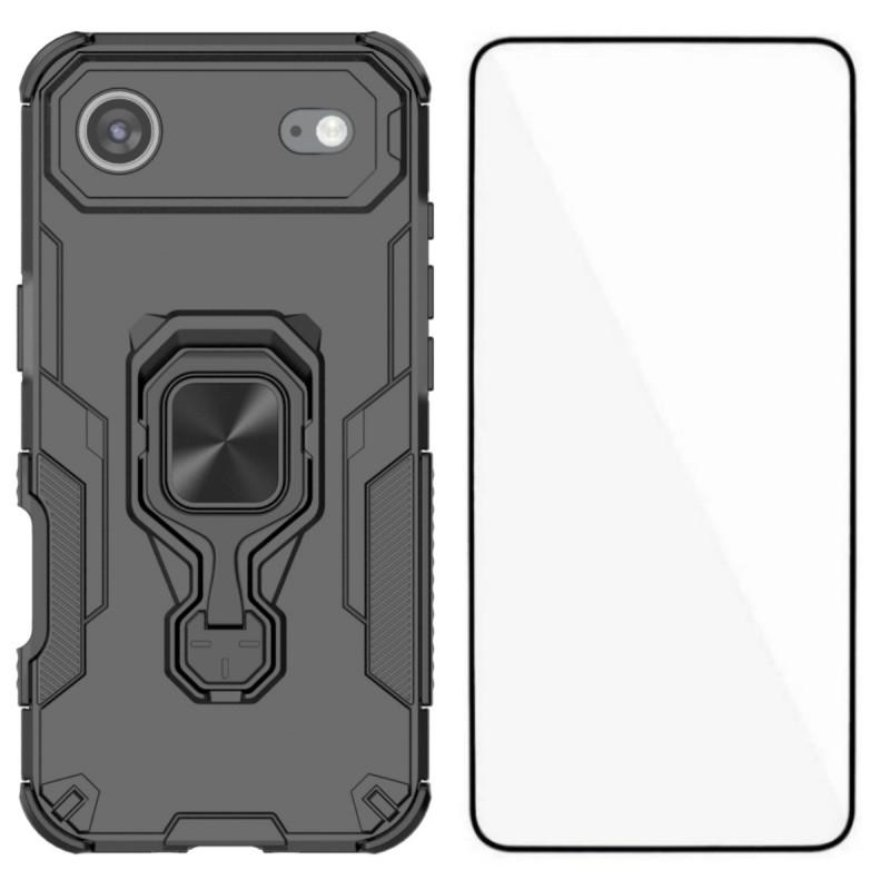 For iPhone 17 Air Phone Case WANLONFENG PC TPU Back Cover Kickstand with Tempered Glass