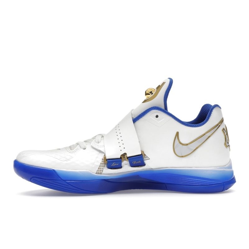 Nike Zoom KD 4 The Real MVP - Summit White Unisex Sneakers Hyper-Royal Metallic-Gold IB3546-100