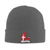 Unisex Adult Denmark Flag Map Beanie Hats  Vintage Knitted Hat Winter Outdoor Caps Custom Thermal Elastic Bonnet Hats