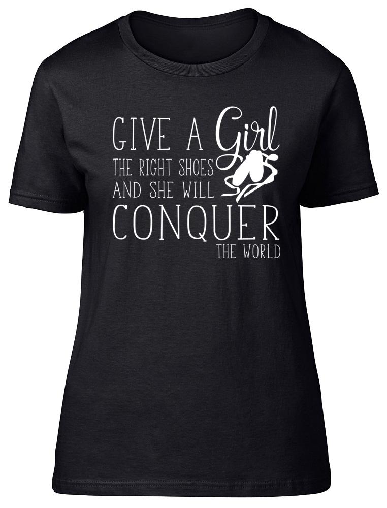 

Дайте девушке правильную обувь, и она покорит мир Женская футболка-балетка 3XL