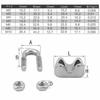 HYWJ Wire Rope Clips, M6 Cable Clamps, Wire Fixing Hardware, Stainless Steel Wire Clamps (Pack of 4)