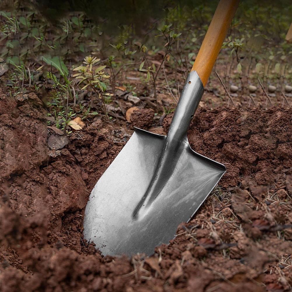 Steel Agricultural Trenching Shovel Drain Spade Head Narrow Opening Digging Spade Multipurpose Pointed Steel Shovel Garden Tool