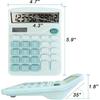 Basic Calculator with Comfortable Large LCD Display, 12 Digits Calculators Desktop, Tilt Screen, Big Button, Desk Calculator with Dual Power (Solar &