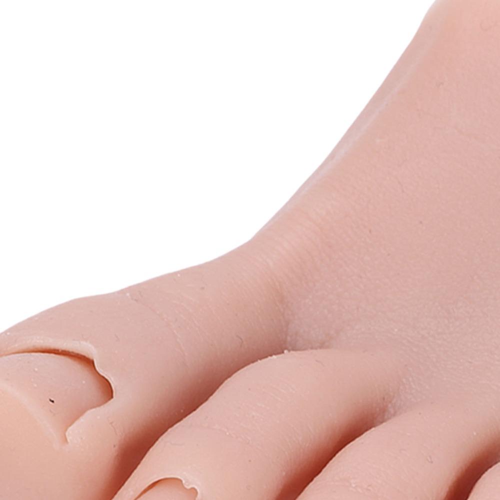 Soft Silicone Nail Art Training Foot Left/Right Fake Foot Model  For Nail Art Training