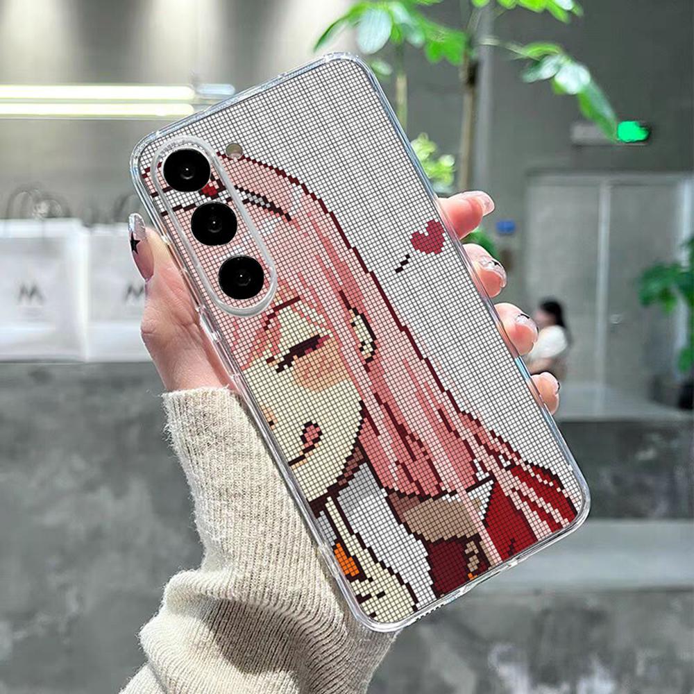 Zero Two Darling In The FranXX Anime Phone Case For Samsung S26 S25 S24 Ultra S23 Fe S22 S20 S21 Plus Plus 5G Fe Transparent Cov