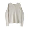 Spring Japanese Style Slimming Long Sleeve Knitted Top for Women