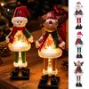 Swirling Glitter Santa Claus Elk Snowman Gift for Family Decoration Music Festive Desk Figurines with Lights LED Lighted Christmas Figurine