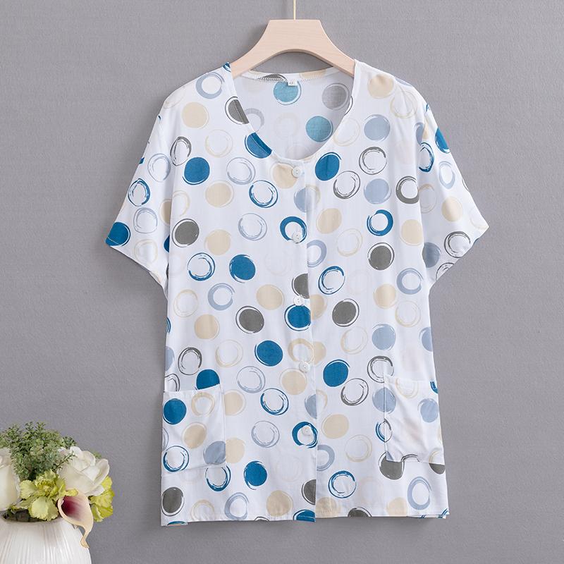 Summer Top Women Cardigan Thin Short Sleeve Plus Size Women's Blouse Summer Loose Vintage Clothes
